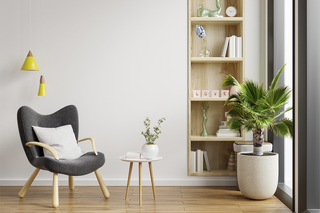 minimalist-interior-of-living-room; minimalistisch einrichten; minimalistisch einrichten mit Feng Shui